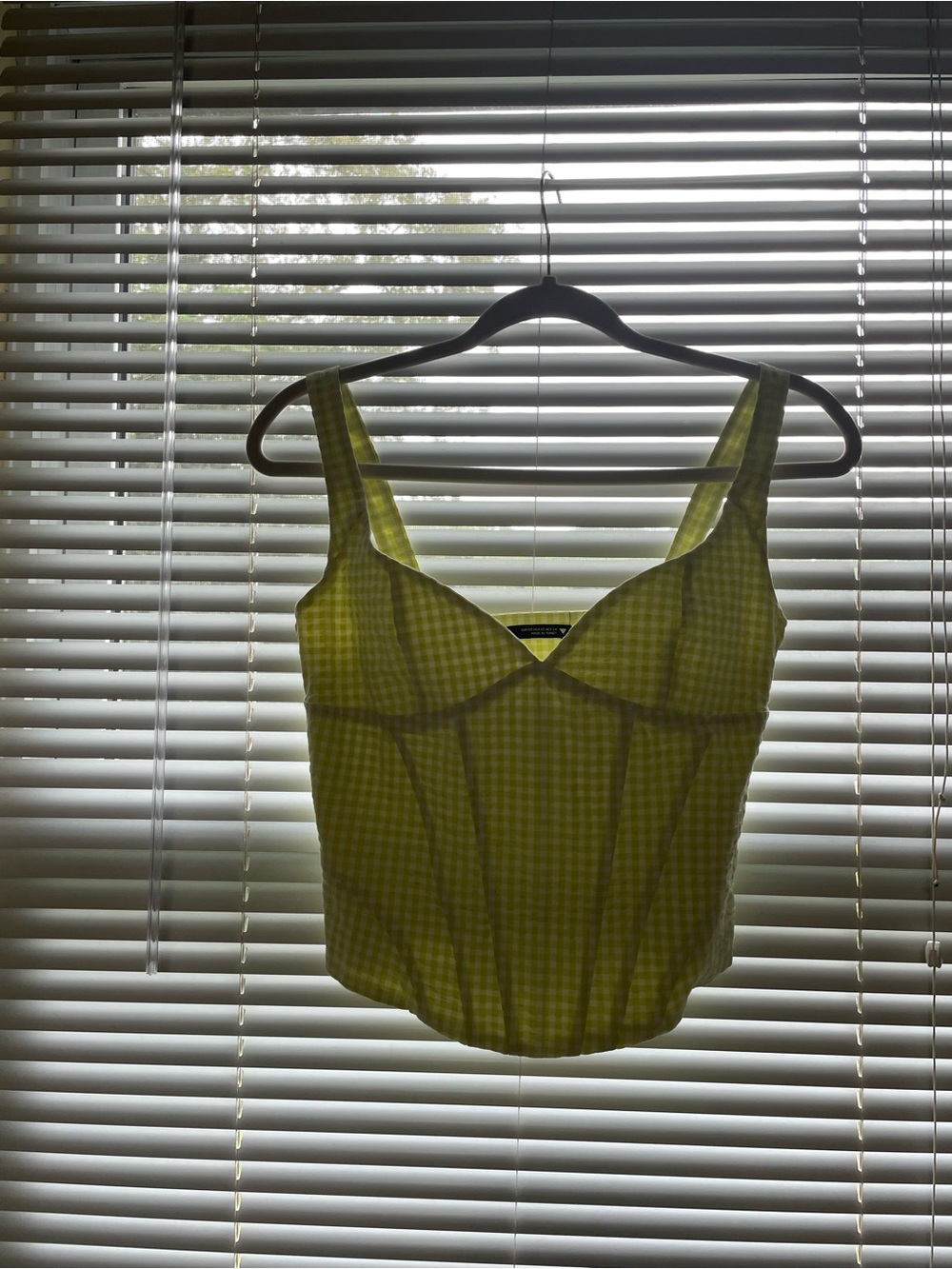 Zara Yellow Gingham Bustier Corset